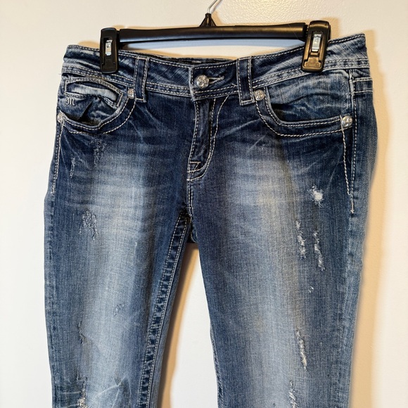 Miss Me boot cut blue denim jeans women's size 30 - Picture 2 of 6